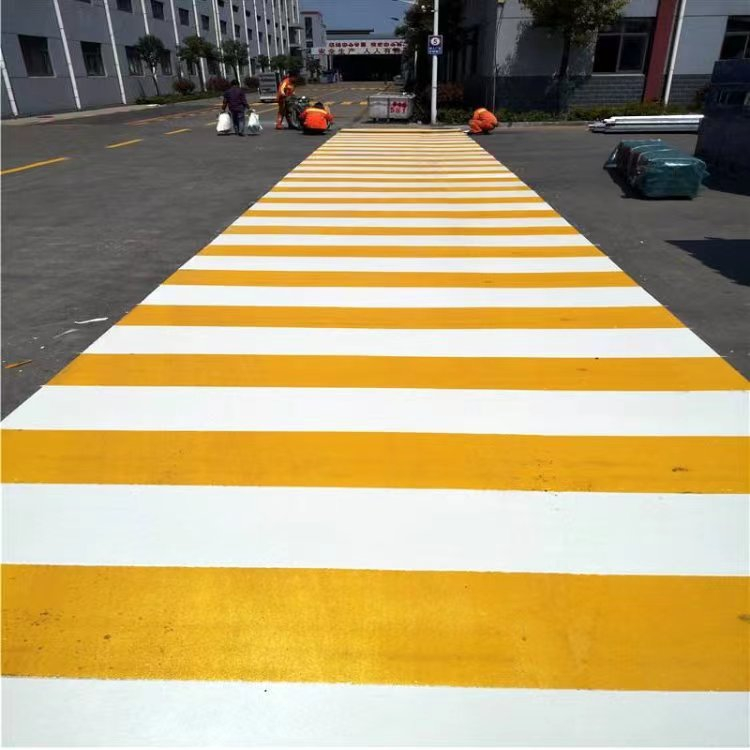十字路口地面交通标线 加油站画线标志网格线